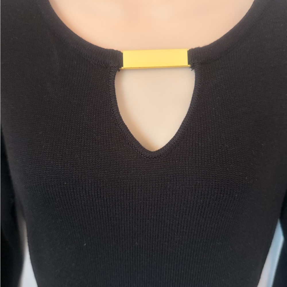 Calvin Klein black sweater dress excellent condition. Size Large
